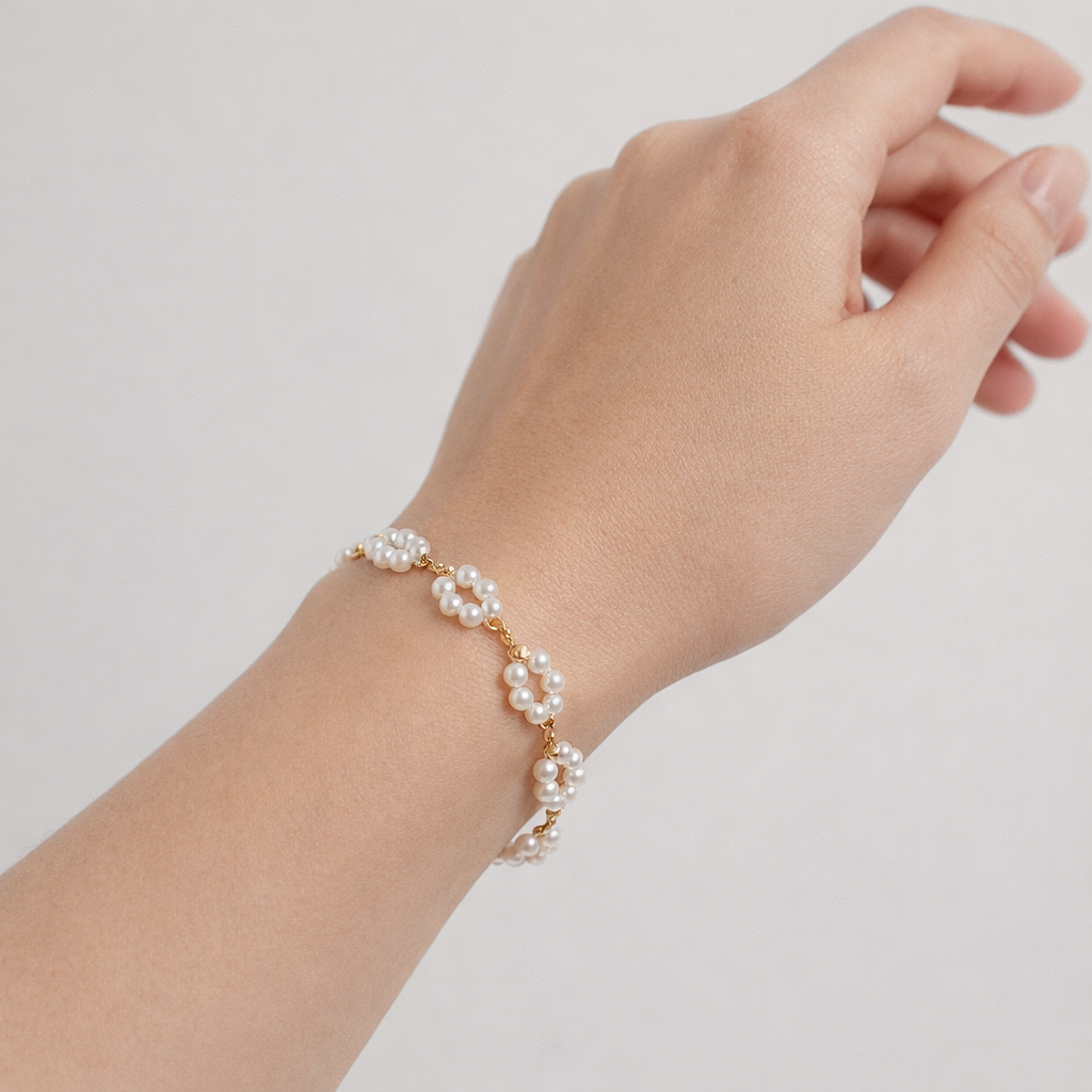 Pulsera perla flor