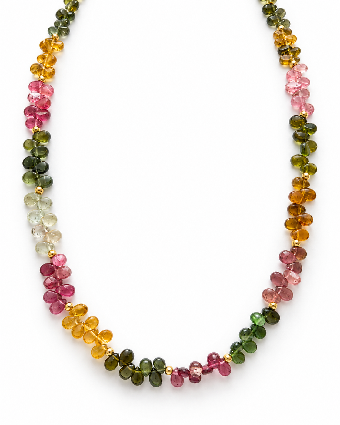 Collar y aretes de Turmalina Sandía