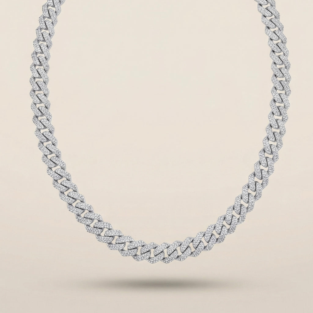 Cadena cubana triangular DE CIRCONIA