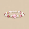 Pulsera de Cristal Austriaco en Color Light Rose-Rose y Goldfilled