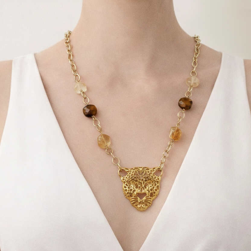 Collar Jaguar Dorado