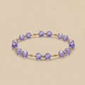 Pulsera de Cristal Austriaco Violet y Goldfilled