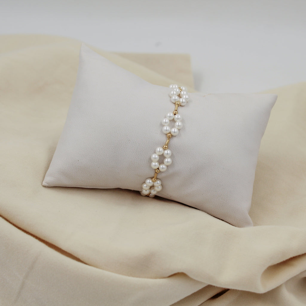 Pulsera perla flor