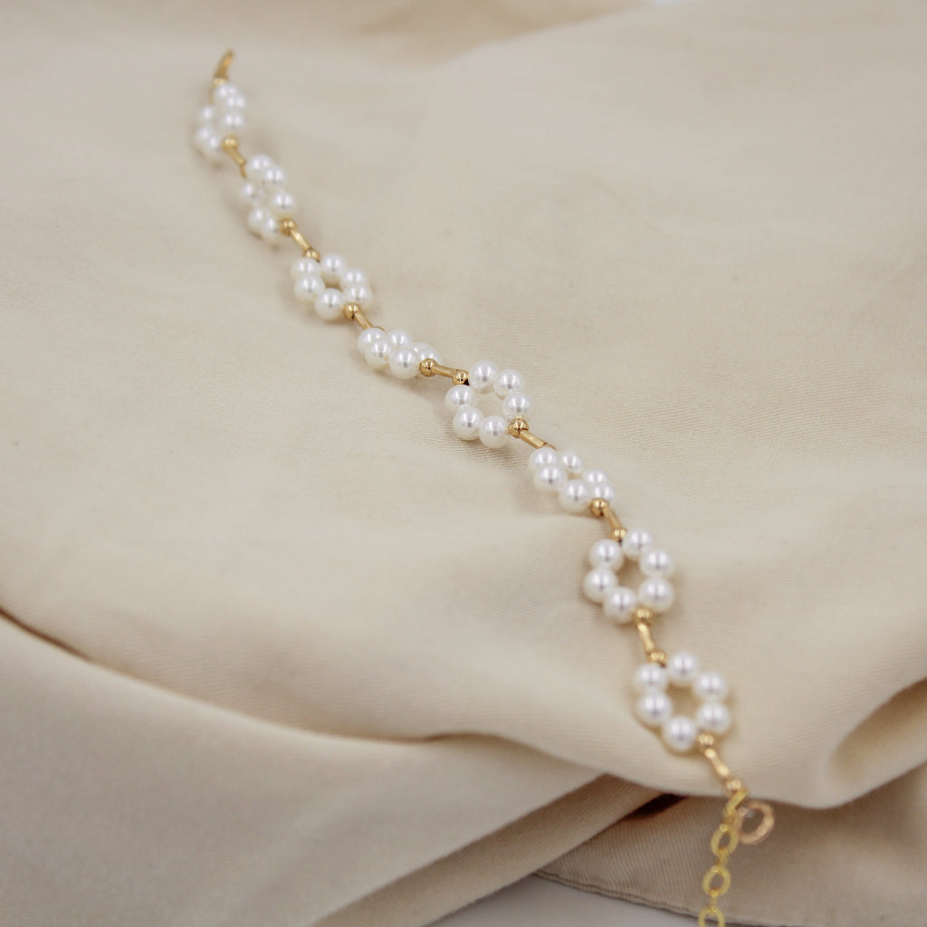 Pulsera perla flor