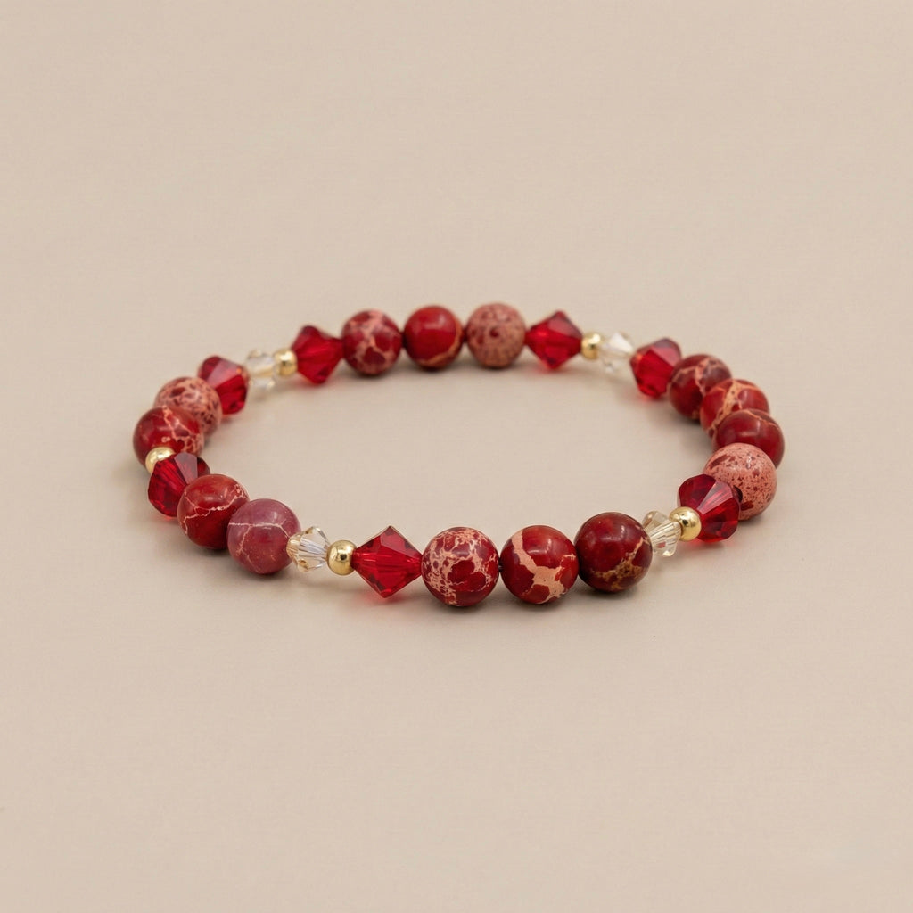 Pulsera Jaspe Imperial Rojo