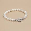 Pulsera de Perlas con Broche de Gala y Circonias