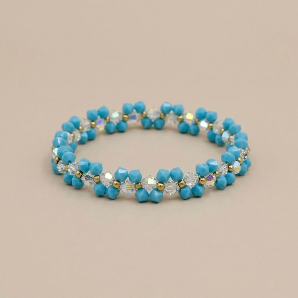 Triple Pulsera Rombo Azul