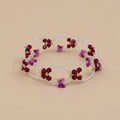 Pulsera Mariposa de Cristal Austriaco y Gold-Filled Burgondy.