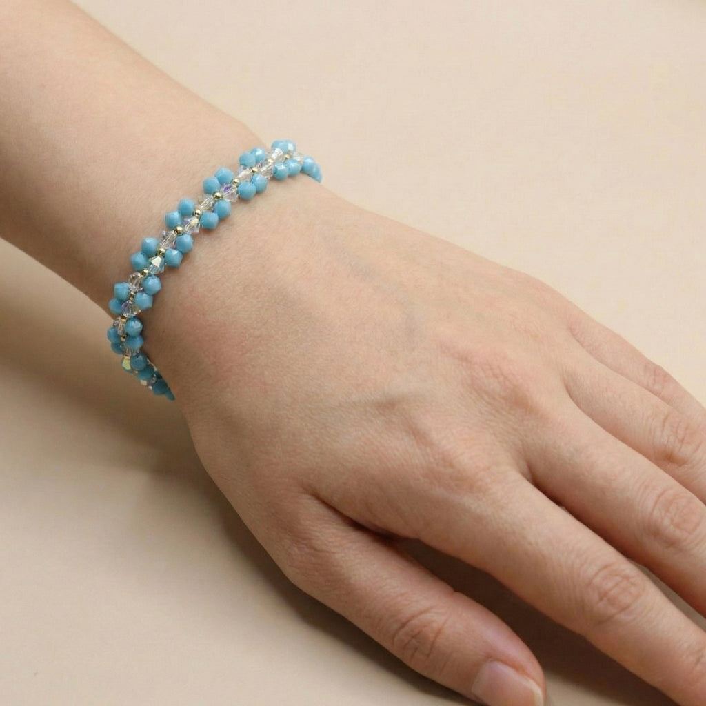 Triple Pulsera Rombo Azul